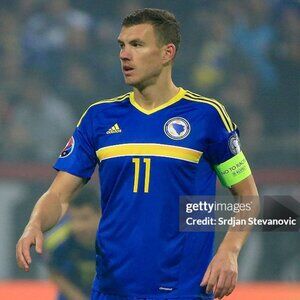 near mint Adidas Bosnia and Herzegovina 2016-17 home shirt soccer jersey Zmajevi